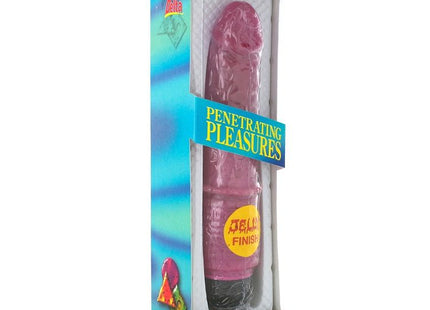 Pink delta vibrator mit jelly-finish in lilac verpackt in bunter box von seven creations