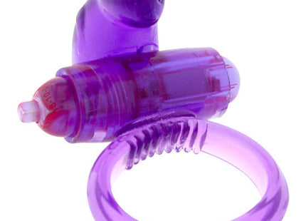 Seven creations lila silikon-vibratorring in lila transparente kaninchenform mit ringbasis aus Kunststoff