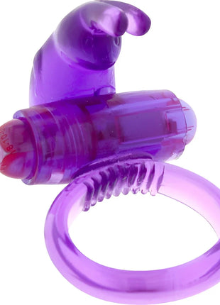 Seven creations lila silikon-vibratorring in lila transparente kaninchenform mit ringbasis aus Kunststoff