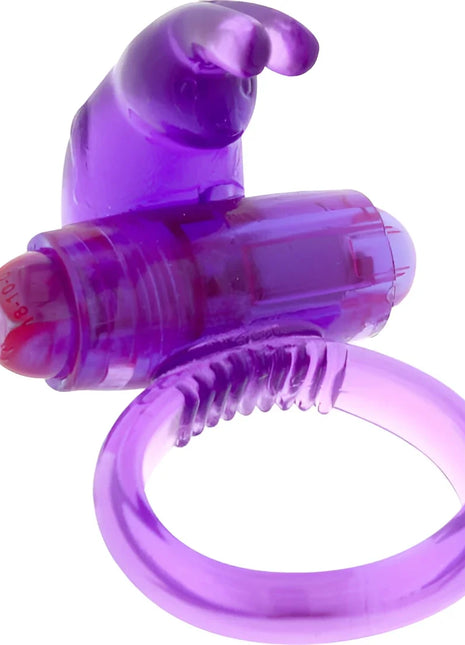 Seven creations lila silikon-vibratorring in lila transparente kaninchenform mit ringbasis aus Kunststoff