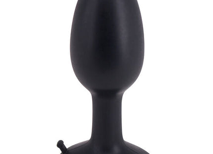 Schwarzer silikon analplug mit abgerundetem kopf und stabilem basis von seven creations roll play mittlerer silikonstecker