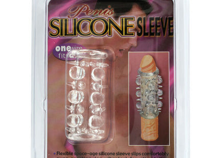 Clear transparent silikon penis hülle von seven creations mit erhabener perlenstruktur und flexiblem stretchmaterial
