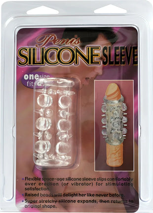 Clear transparent silikon penis hülle von seven creations mit erhabener perlenstruktur und flexiblem stretchmaterial