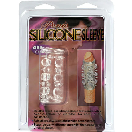 Clear transparent silikon penis hülle von seven creations mit erhabener perlenstruktur und flexiblem stretchmaterial