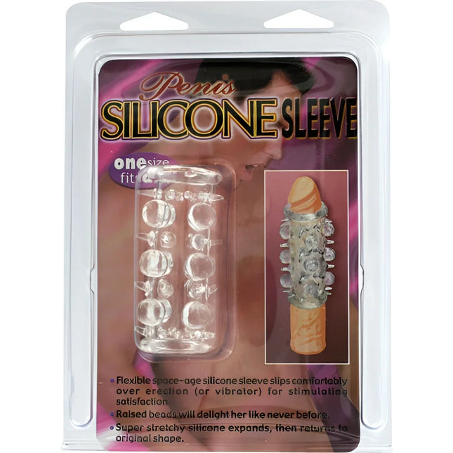 Clear transparent silikon penis hülle von seven creations mit erhabener perlenstruktur und flexiblem stretchmaterial