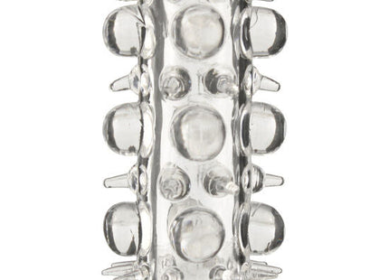Seven creations silikon penis hülle transparent mit stacheln und kugelförmigen erhebungen aus silikon