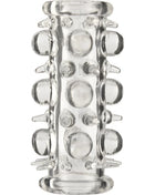 Seven creations silikon penis hülle transparent mit stacheln und kugelförmigen erhebungen aus silikon