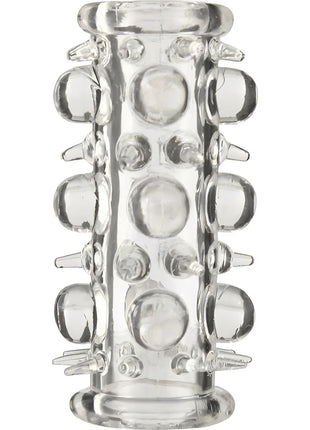 Seven creations silikon penis hülle transparent mit stacheln und kugelförmigen erhebungen aus silikon