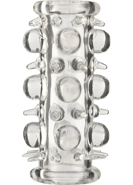 Seven creations silikon penis hülle transparent mit stacheln und kugelförmigen erhebungen aus silikon