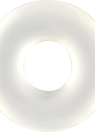 Transparenter penisring von seven creations aus weißem silikon in donutförmigem design