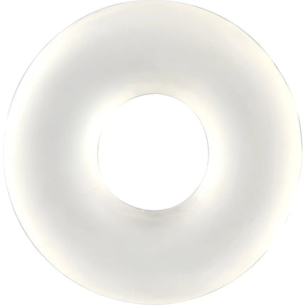 Transparenter penisring von seven creations aus weißem silikon in donutförmigem design