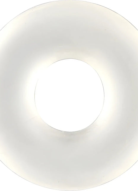 Transparenter penisring von seven creations aus weißem silikon in donutförmigem design