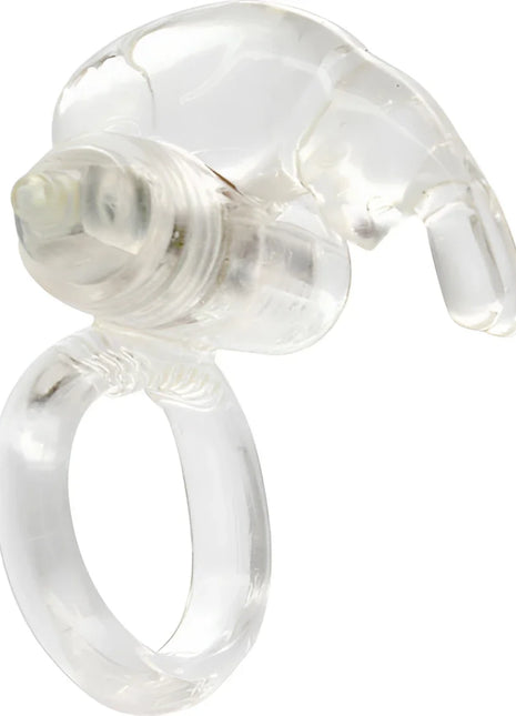 Seven creations transparenter vibratorring aus silikon mit klarem ring und transparentem tierkopfförmigem aufsatz