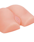 Pink silikon butt plug von seven creations in ultra real vagina und anus hinten position ansicht von hinten
