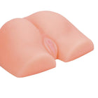 Pink silikon butt plug von seven creations in ultra real vagina und anus hinten position ansicht von hinten