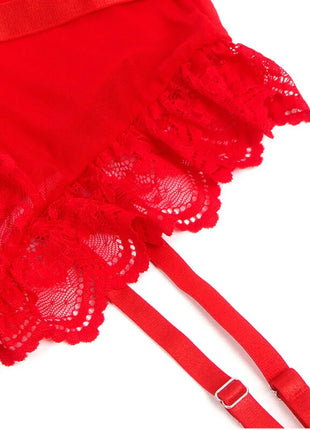 SEXY SLIM LACE GARTER LEG RING BODY - Bodys
