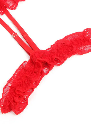 SEXY SLIM LACE GARTER LEG RING BODY - Bodys