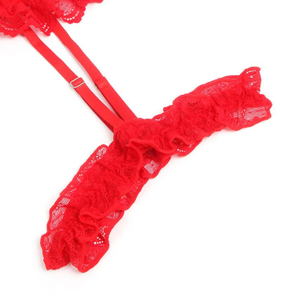 SEXY SLIM LACE GARTER LEG RING BODY - Bodys