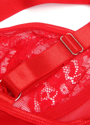 SEXY SLIM LACE GARTER LEG RING BODY - Bodys