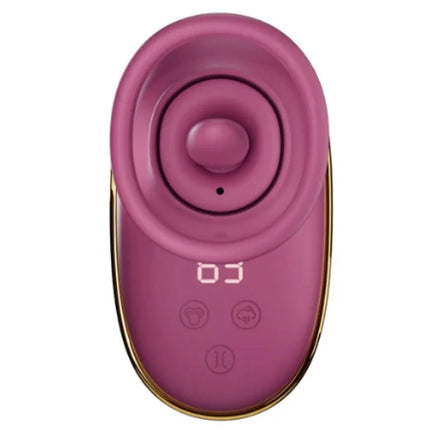 Pink silikon automatische klitorispumpe she e o mit goldrand und digitalem display für leckeindruck