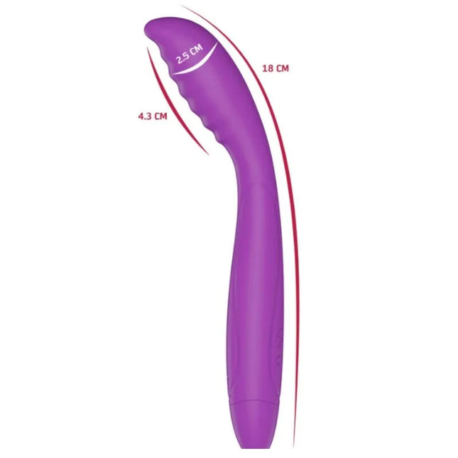 Sheckeo gezielte innere stimulation durch lila silikon g-punkt-vibrator mit ergonomischem griff und gebogener form
