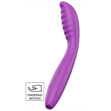 Lila silikon g punkt vibrator she e o mit ergonomischem design und texturiertem griff für gezielte innere stimulation