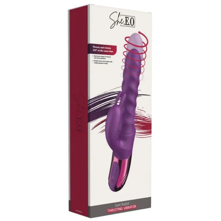 She.e.o rabbit-vibrator in lila aus silikon mit swirl-bewegung für äußere stimulation