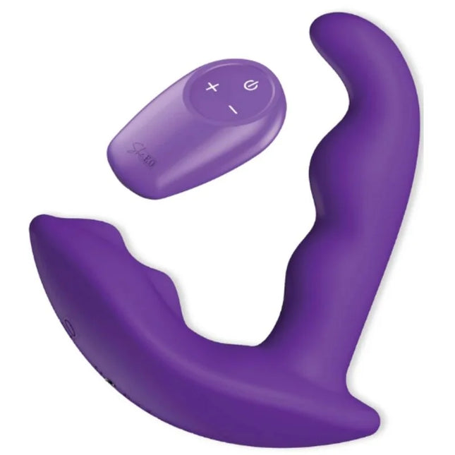Lila silikon vibrierender und rotierender analstimulator mit fernbedienung und ergonomischem design