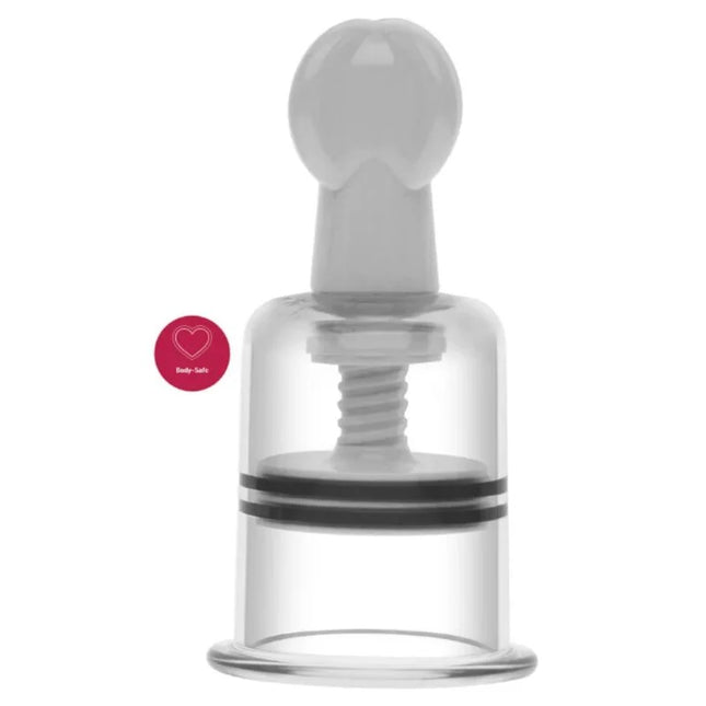 Clear glas brustpumpe mit weißem kunststoffgriff und schwarzen gummidichtungen für manuelles vakuumsystem