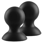 Schwarze silikon-nippel-saugaufsätze von she.e.o mit größerer kontaktfläche für komfortables stillen
