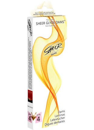 SHEER GLYDE - DAMS LAMINAS LATEX ORALSEX ERDBEERE - Für Oralsex