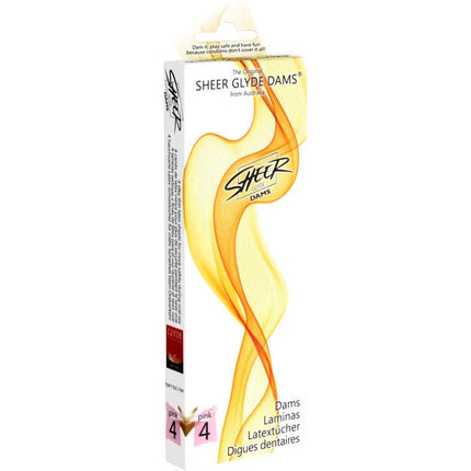 SHEER GLYDE - DAMS LAMINAS LATEX ORALSEX ERDBEERE - Für Oralsex