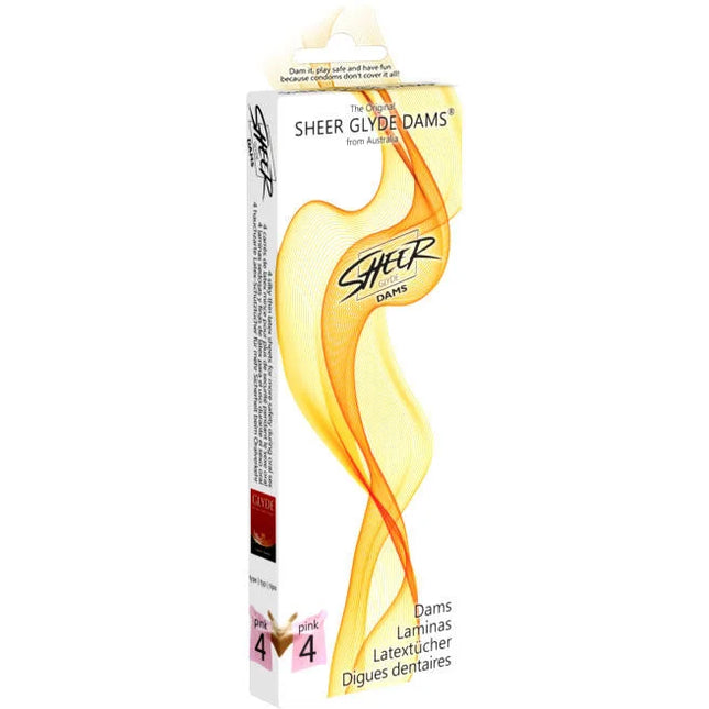 SHEER GLYDE - DAMS LAMINAS LATEX ORALSEX ERDBEERE - Für Oralsex