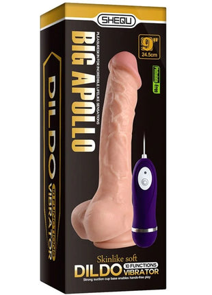 SHEQU - APOLO VIBRATORDILDO MIT FERNBEDIENUNG 24,5 CM