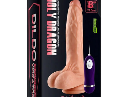 SHEQU - HOLY DRAGON VIBRATORDILDO MIT FERNBEDIENUNG 20,5 CM
