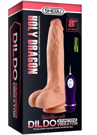 SHEQU - HOLY DRAGON VIBRATORDILDO MIT FERNBEDIENUNG 20,5 CM