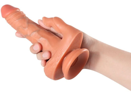 SHEQU - JULIAN DILDO UND KLITORISSTIMULATOR MIT VIBRATION UND FERNBEDIENUNG 16 CM