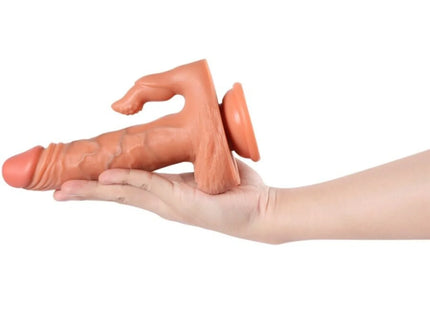 SHEQU - JULIAN DILDO UND KLITORISSTIMULATOR MIT VIBRATION UND FERNBEDIENUNG 16 CM