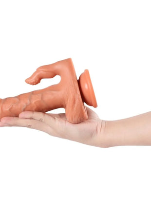 SHEQU - JULIAN DILDO UND KLITORISSTIMULATOR MIT VIBRATION UND FERNBEDIENUNG 16 CM