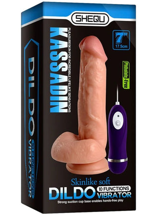 SHEQU - KASSADIN VIBRATORDILDO MIT FERNBEDIENUNG 17,5 CM