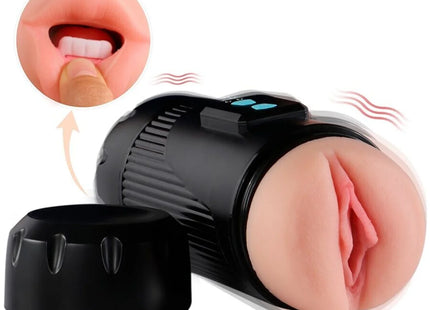 SHEQU - KAY DOPPELMASTURBATOR MIT DOPPELTER MUND- UND VAGINAVIBRATION