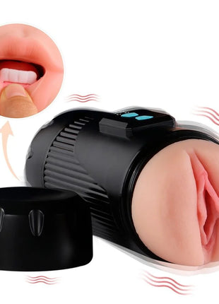 SHEQU - KAY DOPPELMASTURBATOR MIT DOPPELTER MUND- UND VAGINAVIBRATION