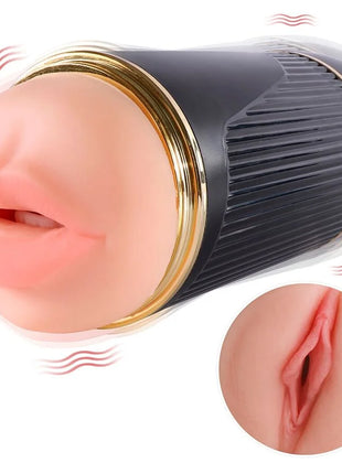 SHEQU - KAY DOPPELMASTURBATOR MIT DOPPELTER MUND- UND VAGINAVIBRATION