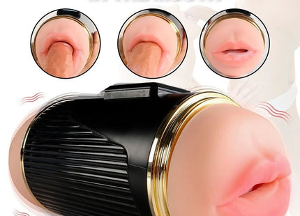 SHEQU - KAY DOPPELMASTURBATOR MIT DOPPELTER MUND- UND VAGINAVIBRATION