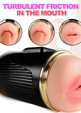 SHEQU - KAY DOPPELMASTURBATOR MIT DOPPELTER MUND- UND VAGINAVIBRATION