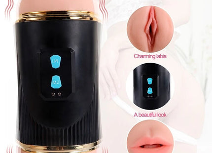 SHEQU - KAY DOPPELMASTURBATOR MIT DOPPELTER MUND- UND VAGINAVIBRATION