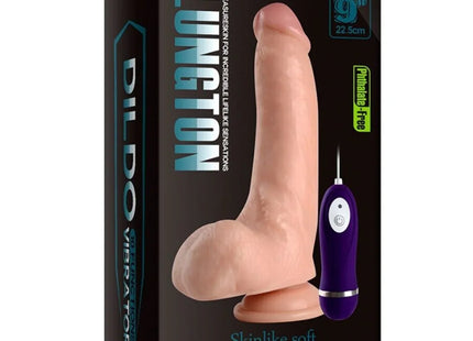 SHEQU - LUNGTON VIBRATORDILDO MIT FERNBEDIENUNG 22,5 CM