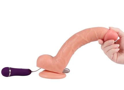 SHEQU - OPTIMUS VIBRIERENDER DILDO MIT FERNBEDIENUNG 28 CM