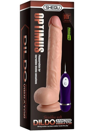 SHEQU - OPTIMUS VIBRIERENDER DILDO MIT FERNBEDIENUNG 28 CM