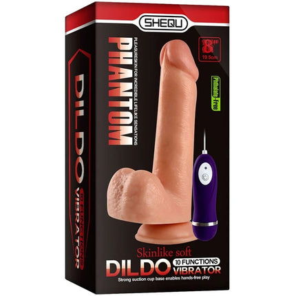 SHEQU - PHANTOM VIBRIERENDER DILDO MIT FERNBEDIENUNG 20 CM